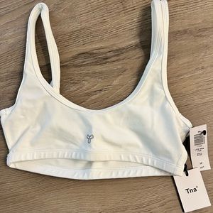 Aritzia TNA White Life Bra Top - Small - Brand New with tags